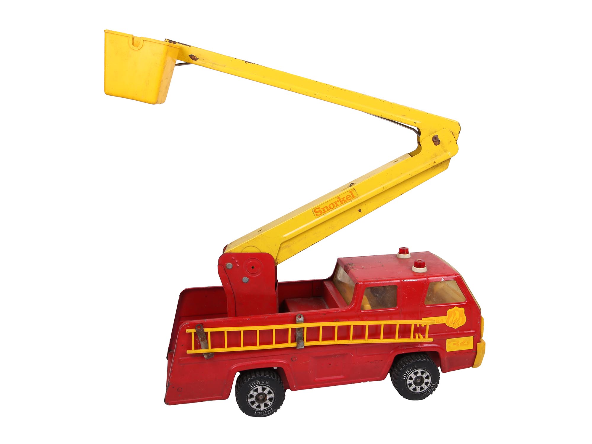 RARE VINTAGE TONKA SNORKEL FIRE TRUCK TOY LADDER PIC-3